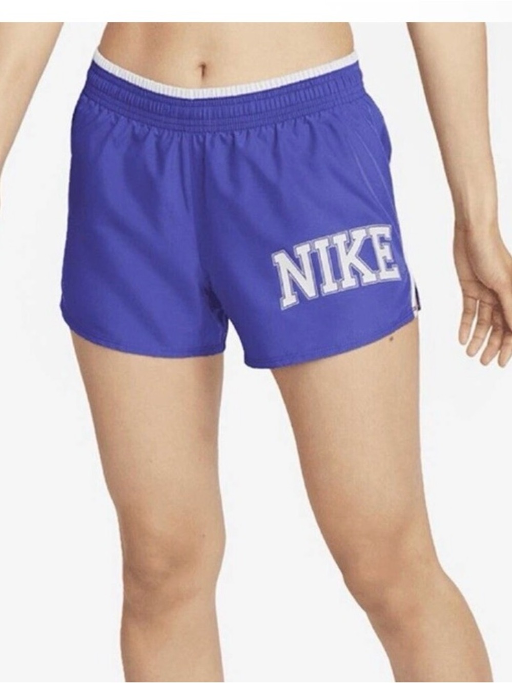 Nike Women's Royal Blue Athletic Shorts with White Trim